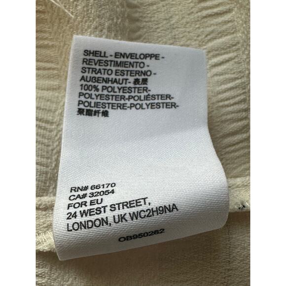 Maeve Anthropologie Sz 6‎ Quinn Cream Fringe Textured Cami Tank Top Square Neck - Picture 6 of 12